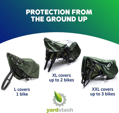 Bike Cover – Reflective Bicycle Covers for outside Storage - Waterproof & Weatherproof Garden Tarp Shelters for Bikes, Trikes, 29Ers, and Electric Bicycles